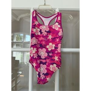 Speedo Pink Camo Flower One Piece Swimsuit
